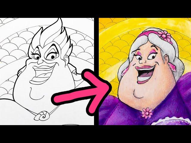 Redrawing Disney Villains in Coloring Books