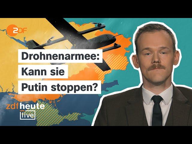 Wie sich die Ukraine mit Drohnen gegen Russland stemmt | Militärexperte Hinz bei ZDFheute live