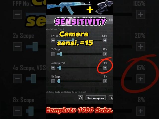 Akm sensitivity settings(4x scope)|zero recoil sensitivity|#bgmi#pubgmobile#shorts#viral