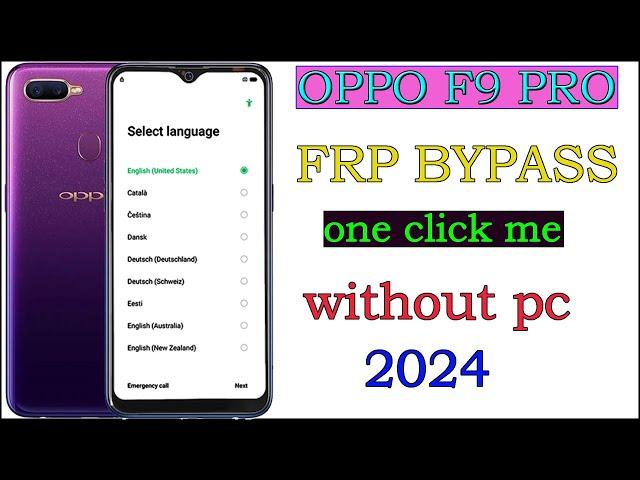 Oppo F9(CPH1823)Android 10/1 Click Frp Bypass Without Pc 2021||Bypass Google Account 100% Working