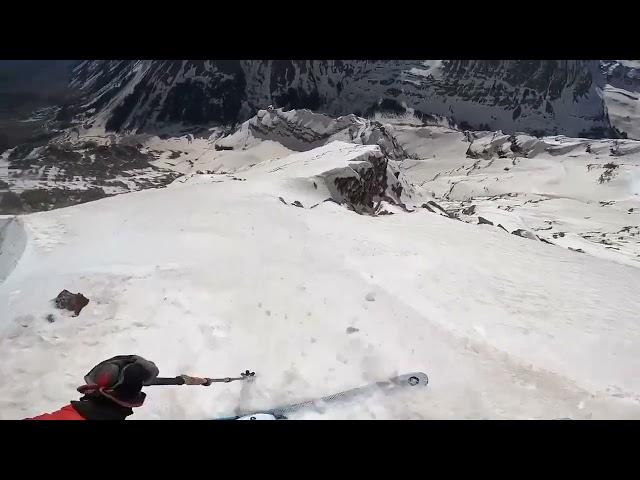 A Skier Falls: East Face of Maroon Peak