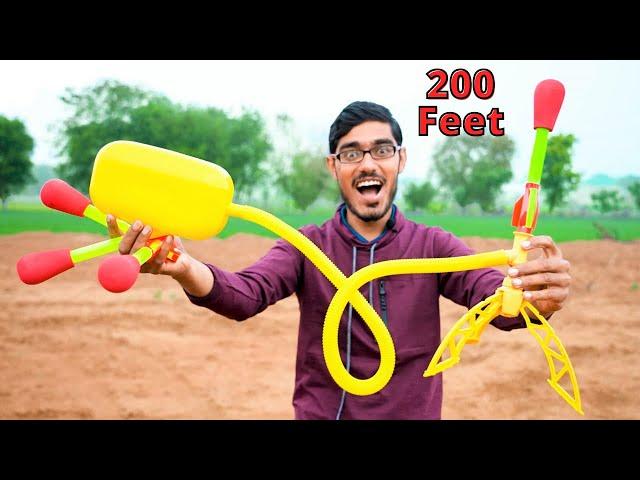 Unboxing & Testing 200 Feet Stomp Rocket | ये राकेट आपके कूदने पे उड़ता है |