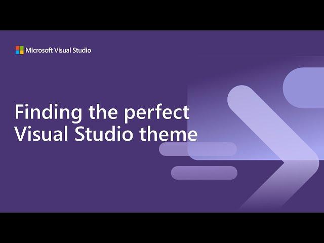 The perfect theme for your Visual Studio