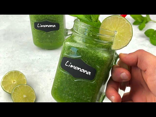 How To Make Limonana | Iced Mint Lemonade Recipe