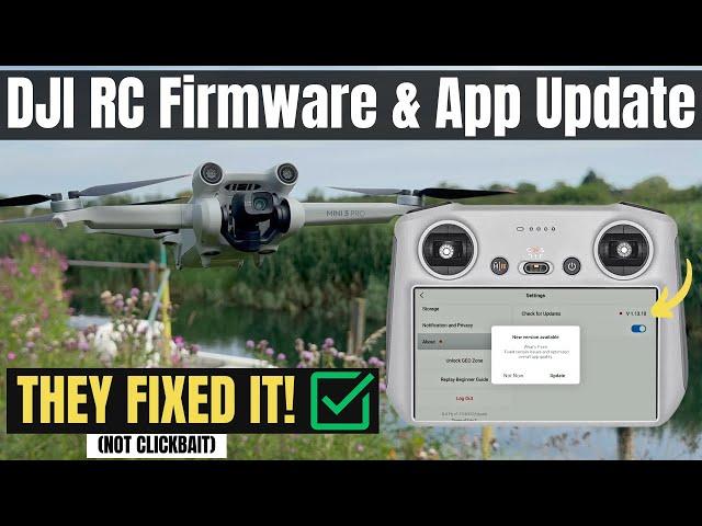 I installed the LATEST DJI RC controller Firmware and it FIXED a Major Problem!