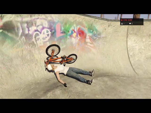 GTA V BMX - Session at Vespucci Beach skatepark