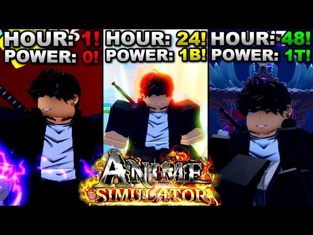 I Spent 48 Hours Training To Become the STRONGEST In Roblox Anime Simulator... Here's What Happened!