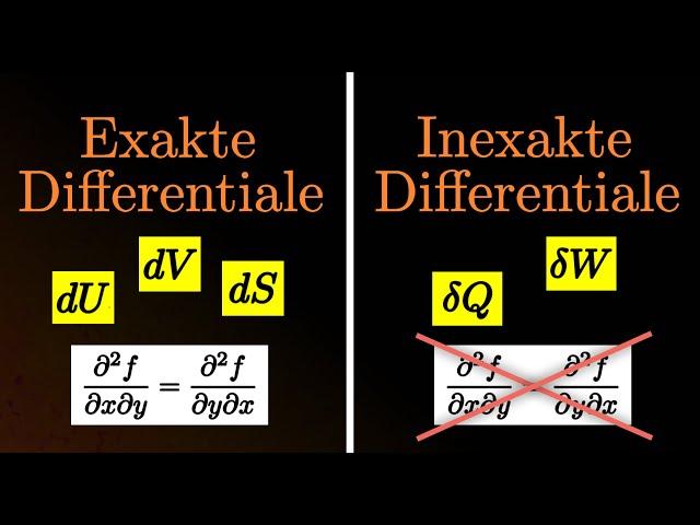 Exakte & Inexakte Differentiale - Einfache Erklärung, Beispiele, Thermodynamik (Physik & Chemie)