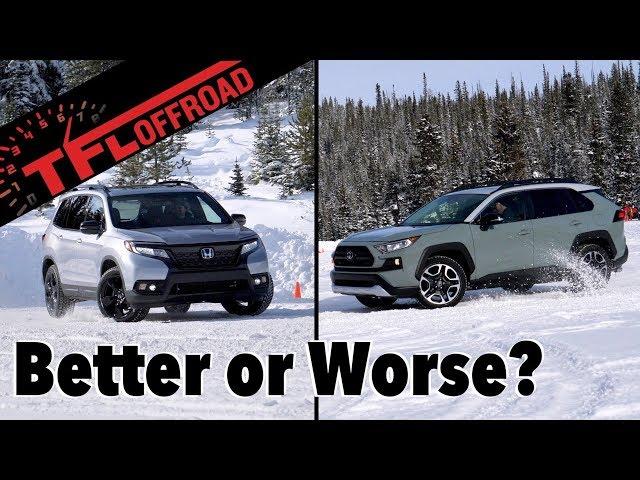 2019 Toyota RAV4 Adventure vs Honda Passport AWD: Compared on Snow and Ice