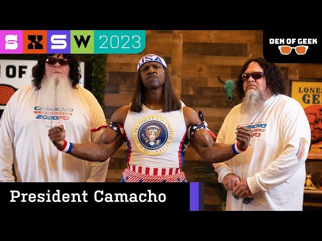 PRESIDENT CAMACHO (Not Terry Crews) Arrives From Idiocracy For 2024 Run | SXSW