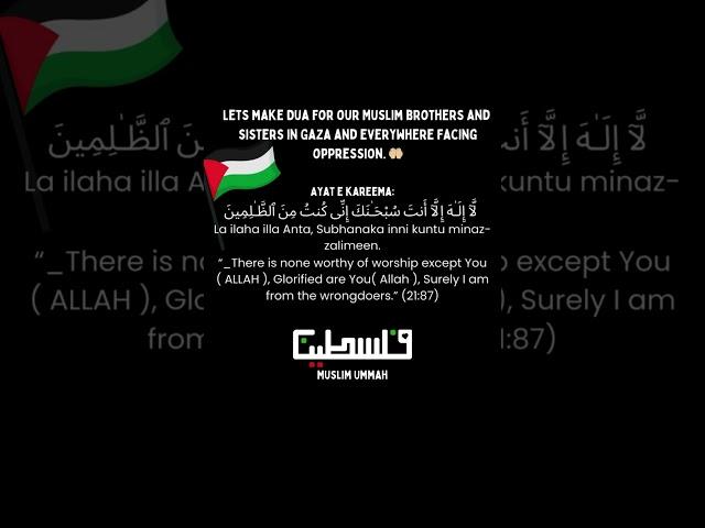 Day#3 of Praying for Gaza | Ayat-e-Karima for Our Oppressed Brothers and Sisters