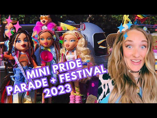 The Moody Bratz Miniature Pride Parade 2023 + Mini Pride Festival Diorama Set Up w/20+ Doll Restyles