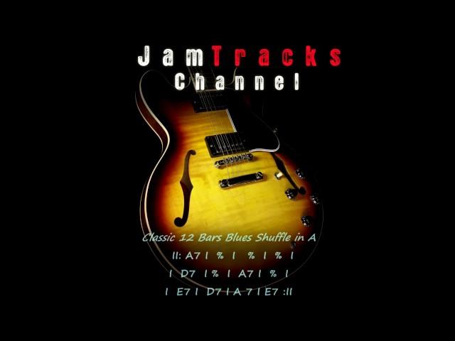 Blues Shuffle Guitar Backing Track in A  - JamTracksChannel -