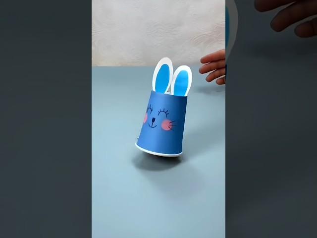  Running paper cup bunny ️‍️ #diy #origami #papercraft