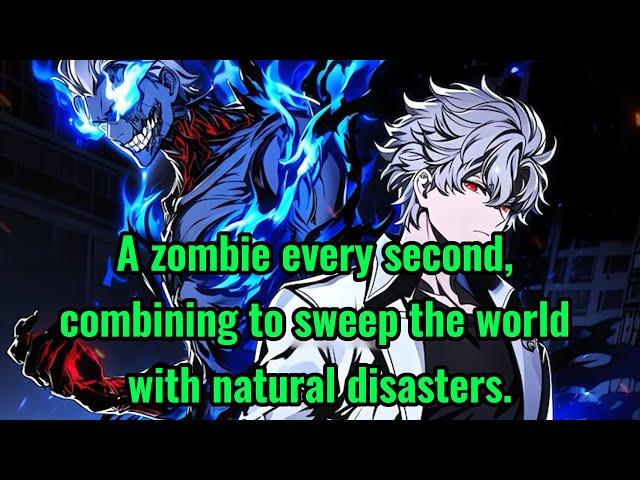 One zombie per second, combining to ravage the world as a natural disaster.