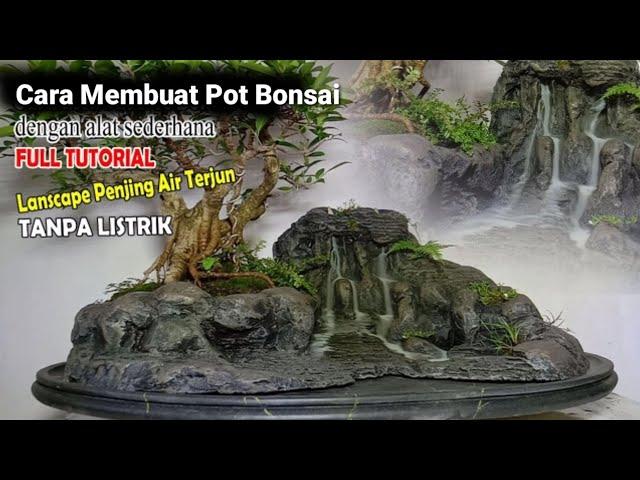 Making a Waterfall Penjing Bonsai Pot Without Electricity