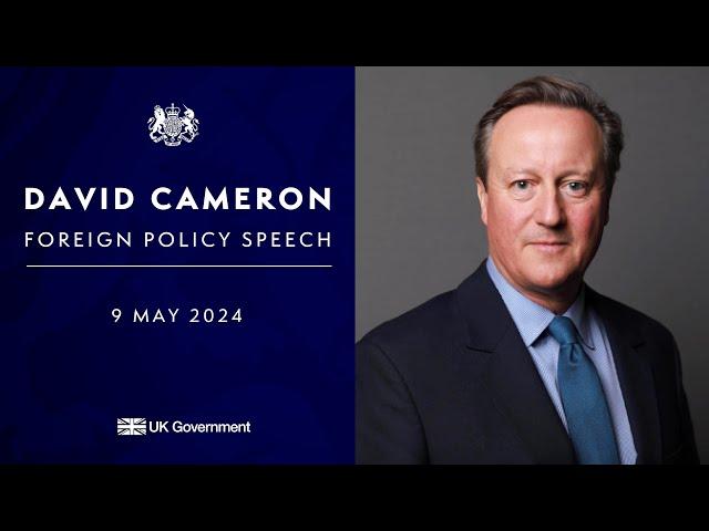 Out-compete, out-cooperate, out-innovate | David Cameron foreign policy speech