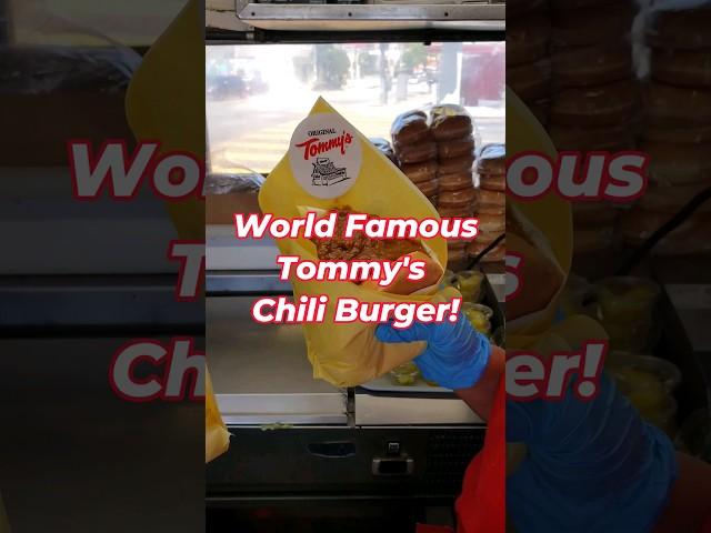 World Famous Chili cheeseburger at Original Tommy's in Los Angeles!