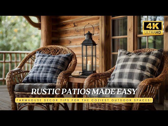 Rustic Patio & Veranda Inspiration: Farmhouse Style for Stunning Outdoor Living!