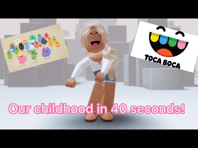 Our childhood in 40 seconds! 