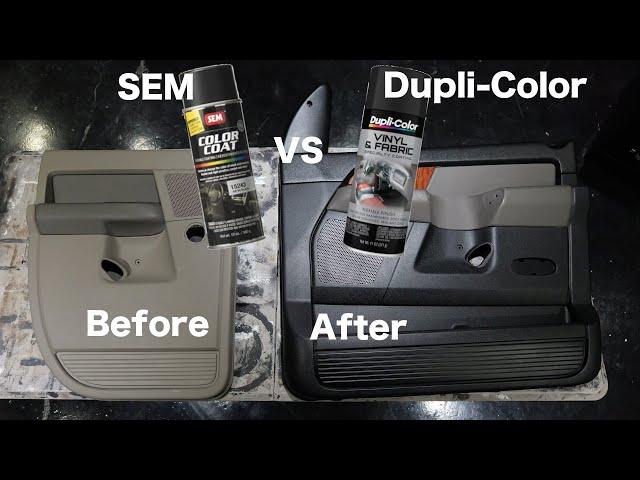 How to Paint interior car door panels(SEM vs Duplicolor comparison)