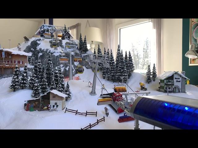 Winterdiorama H0 mit Jägerndorfer Seilbahn (im Bau).