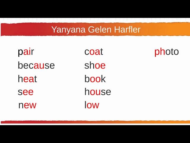 002 Yanyana Gelen Harfler  (Yüksek Sesli)