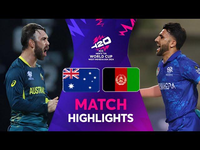 Afghanistan vs Australia Highlights | ICC T20 World Cup 2024 | Super 8 Match 48 | Afg vs Aus