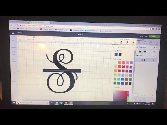 Creating A Split Letter Monogram in Cricut Design Space