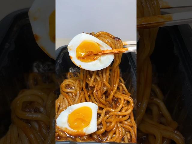 ma la black bean noodles with half-boiled egg #asmr #koreanfood