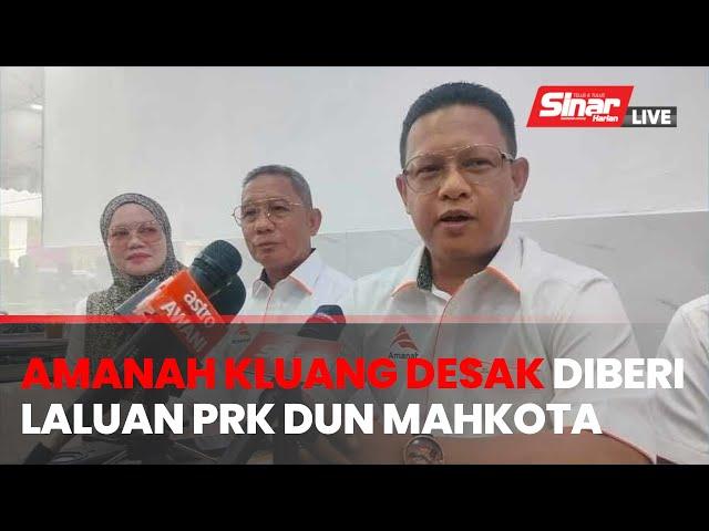 [SINAR LIVE] Sidang media Ketua Amanah Kawasan Kluang, Zuhan Zain berkaitan PRK DUN Mahkota