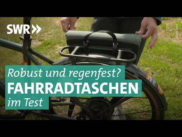 Fahrradtaschen im Test: Sind die teuren besser? Ortlieb, Vaude, Decathlon, Fischer | Marktcheck SWR