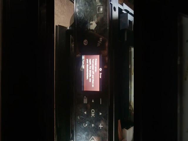Epson L850 error turn power off and then on again. For details, see your documentation.