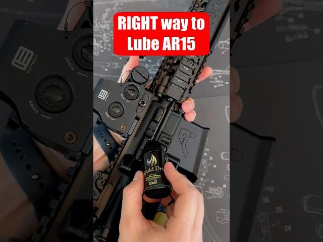 RIGHT way to lube AR15 #shorts