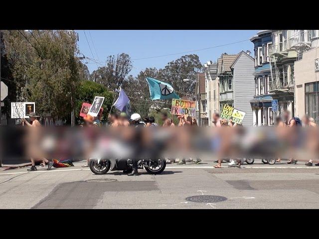 Nude Summer of Love Parade San Francisco 2016 (warning: nudity)