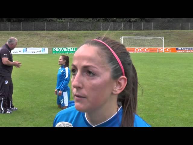 Martina Moser after the game FCR 2001 Duisburg - 1899 Hoffenheim on 15 09 2013