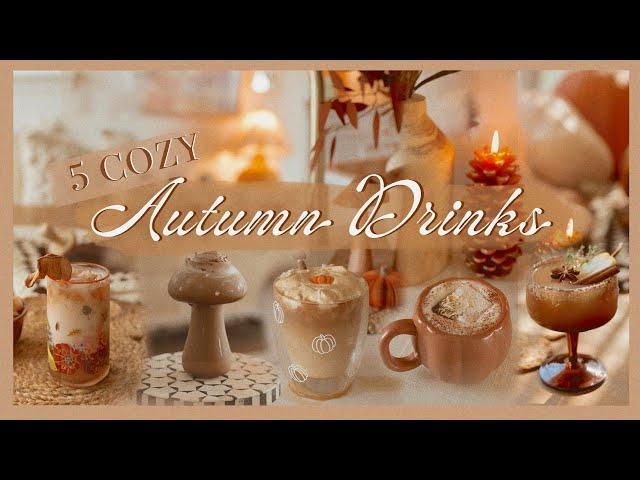 5 COZY DRINK IDEAS | campfire cap, pear fall fizz, pumpkin brew, apple chai-der, mocha, & more!️