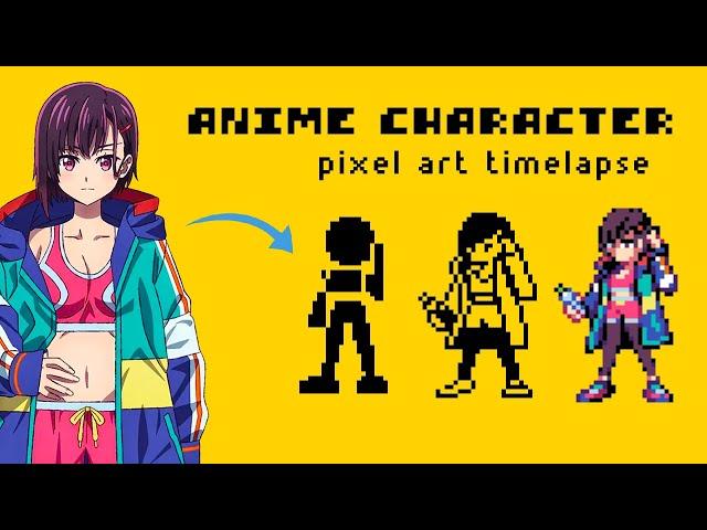 Pixel Art Sprite Timelapse | Shizuka Mikazuki (Zom 100)