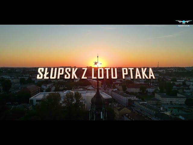 Słupsk z lotu ptaka w 4k Stare miasto nagrane z drona