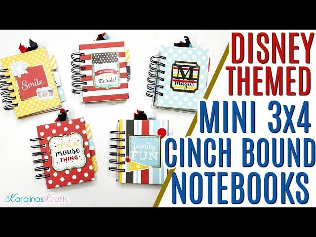 Mini Journals Project Share using Disney Paper Collections & Cinch Machines, Mini Notebooks