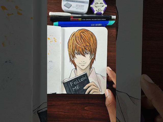 Draw light yagami (kira) #deathnote #kira #lightyagami #drawing #asmr