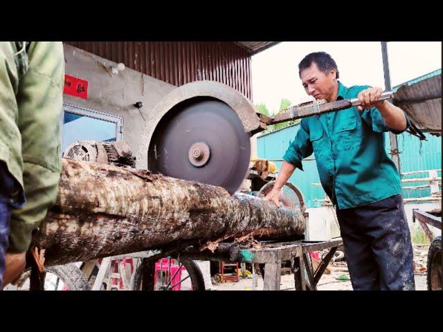 Wood processing project using veneer wood peeling machine and wood cutting process#woodprocessing