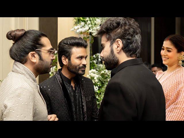 Dhanush Meets Simbu At Akash Baskaran Wedding Reception | STR | Nayanthara | Vignesh Shivan