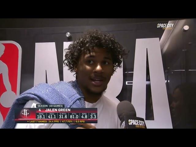 JALEN GREEN PostGame Interview | Houston Rockets vs Minnesota Timberwolves