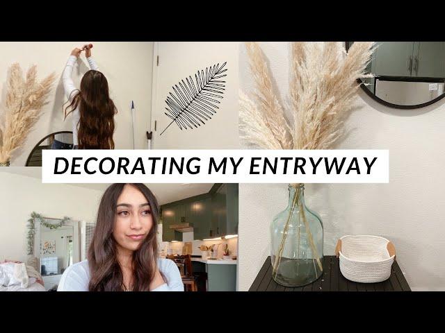 SMALL ENTRYWAY IDEA // Decorate with Me Vlog