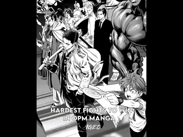 HARDEST FIGHTS TO WIN IN OPM MANGÁ EDIT #onepunchman #youtubeshorts #manga #foryou