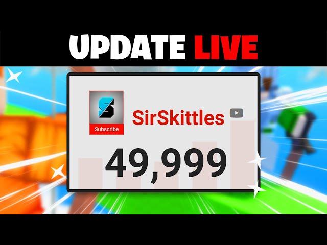 HITTING 50K LIVE + UPDATE    BATTLE PASS GIVEAWAY (Roblox Bedwars)