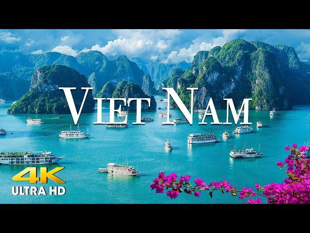 FLYING OVER VIETNAM (4K UHD) Amazing Beautiful Nature Scenery & Relaxing Music - 4K Video Ultra HD