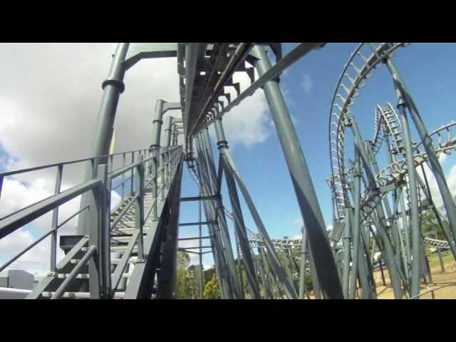 Arkham Asylum POV Roller Coaster Front Seat - Warner Bros. Movie World