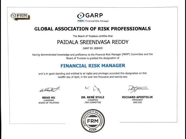 FRM® Certification unboxing GARP